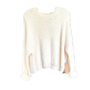 Dreamer Off White Boucle Knit Sweater Sz L
